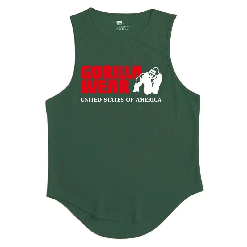 Gym Top Men Men's Clothing Fitness Clothes Shirt Bodybuilding Vests Man Vest Singlet Singlets Muscular Stringer T-shirts Tops exovai.com