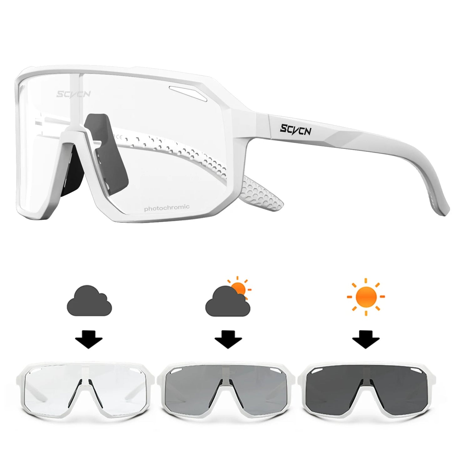SCVCN New Cycling Glasses Bike Sunglasses Men UV400 Eyewear Outdoor Sports MTB Goggles Bicycle Women Riding Hiking Sunglasses exovai.com