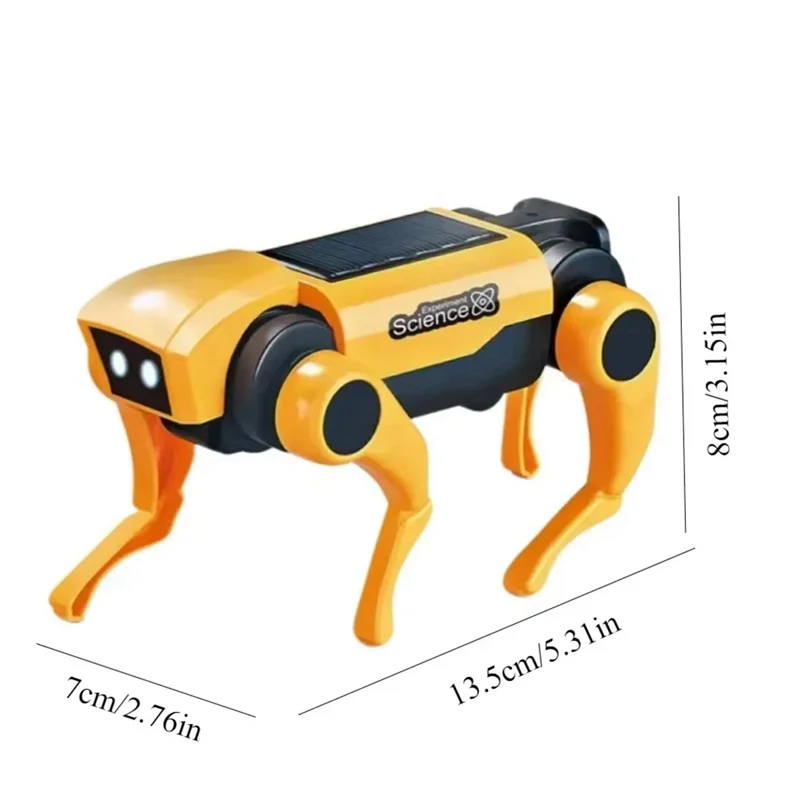 N84R Robot Solar Electric Mechanical Smart Dog Children's Educational Assembly  Smart Robot  Gift exovai.com