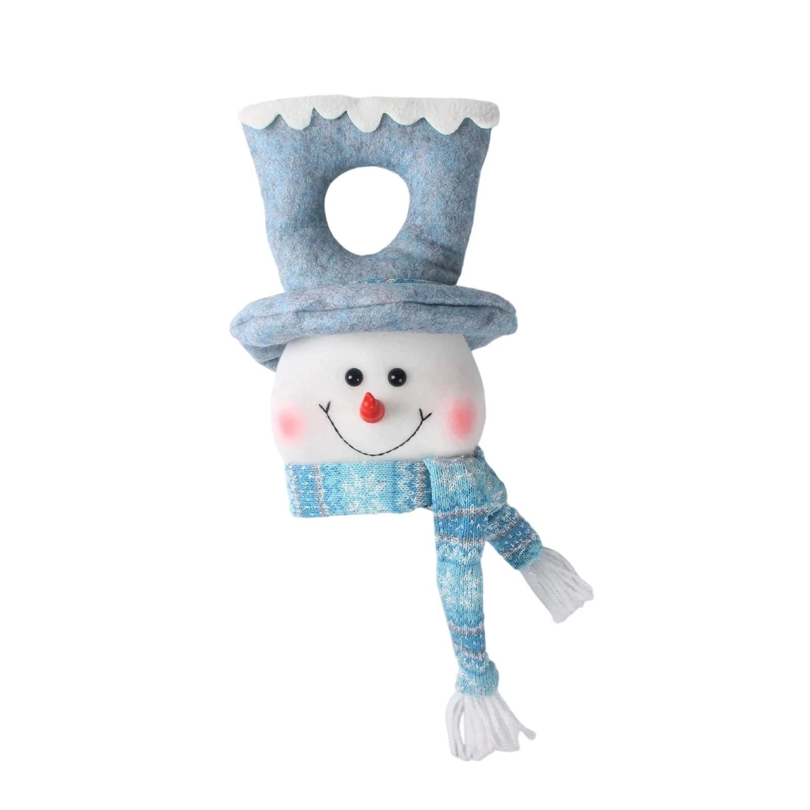 Christmas Lighted Blue Snowman Ornament Glowing Snowman Ocean Style Creative Christmas Gifts Home Door Hanging Decoration exovai.com