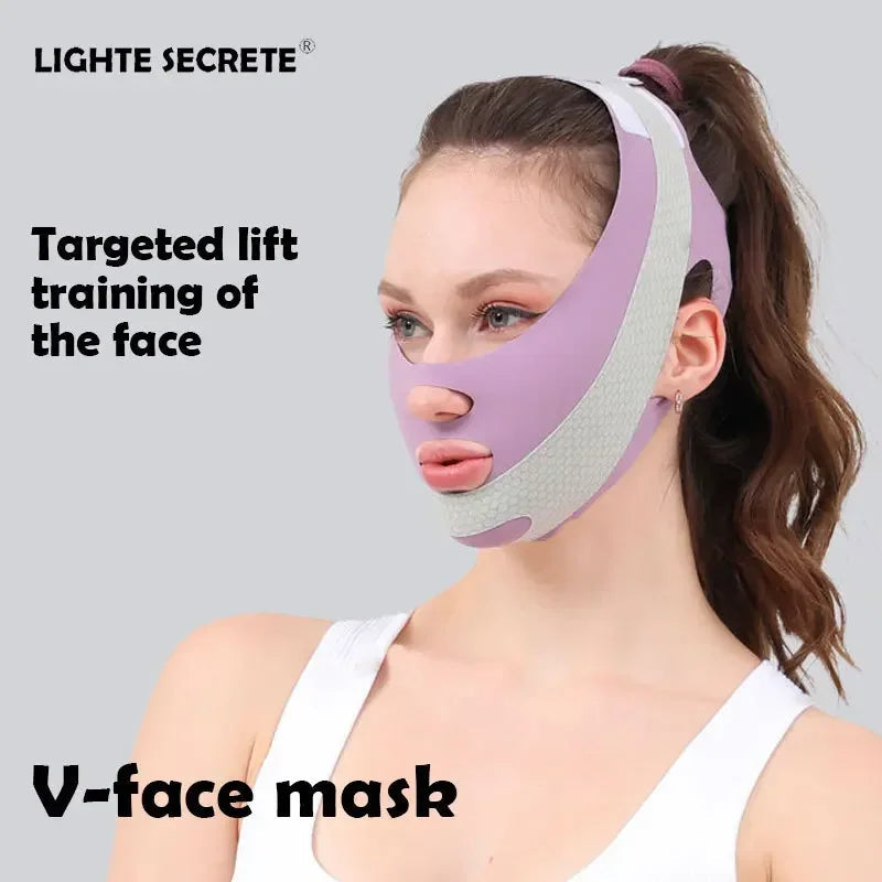 Face-Lift With Sleep Face V Shaper Facial Slimming Bandage Relaxation Shape Lift Reduce Double Chin Face Thining Band Massage exovai.com