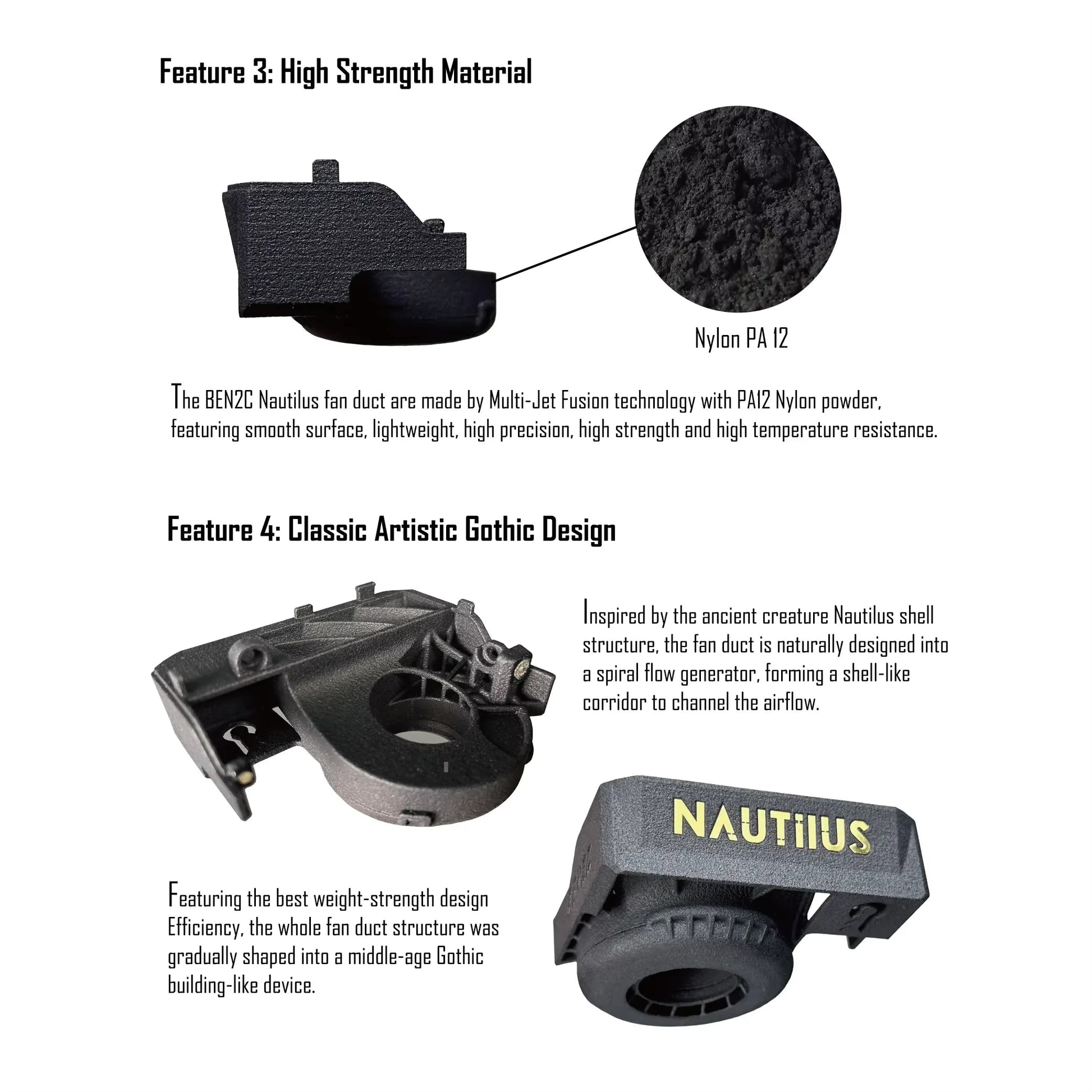 Fan Duct 360° Flow for Bambu P1S X1C BEN2C Bambu Lab Fan Duct 360° Flow Cooling Customised for P1 X1 series 3D printers exovai.com