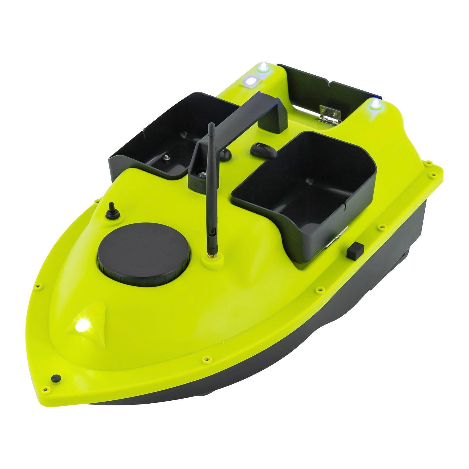 GPS Fishing Bait Boat Green with Remote Control Dual 390 Motors Three-bladed Propeller for Outdoor Fishing exovai.com