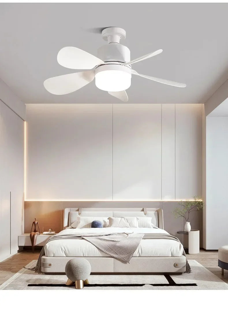 Ceiling Fans with Lights 16 Inch Fan Light With Remote Control Dimmable Noiseless White Ceiling Fan for Kitchen Office Bathroom exovai.com