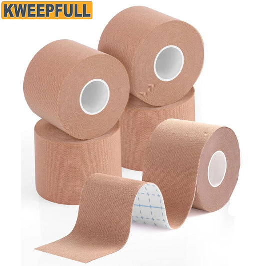 5 Roll Kinesiology Tape Precut | Waterproof Elastic Athletic Tape, Adhesive Sports Tape for Muscle Pain Relief & Joint Support exovai.com