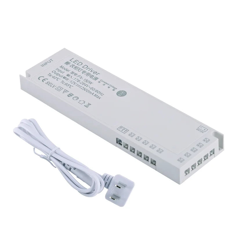 LED Cabinet Light Strip Light Transformer DC 12V 24V Lighting Power Supply DuPont Port Driver  24W 36W 60W 100W 150W exovai.com