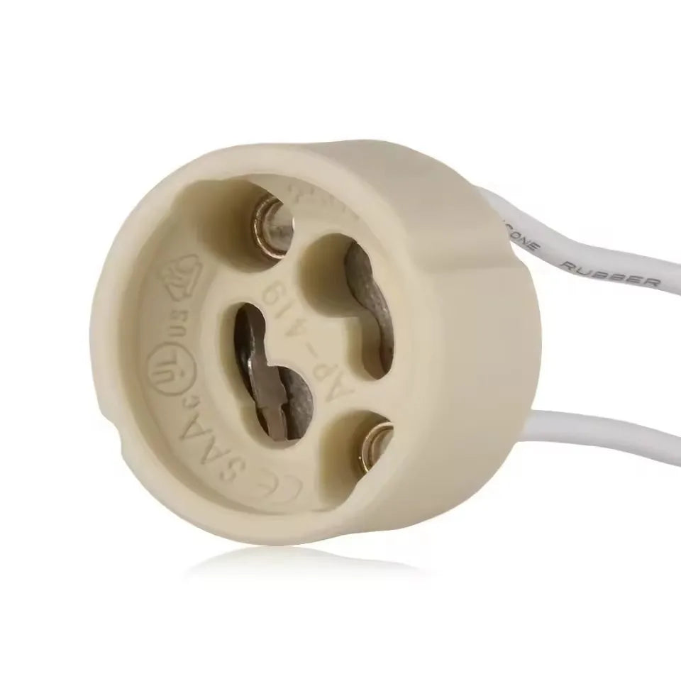 10-100PCS stück GU10 led-leuchten birne basis halogen sockel led lampe halter keramik körper draht anschluss buchse exovai.com