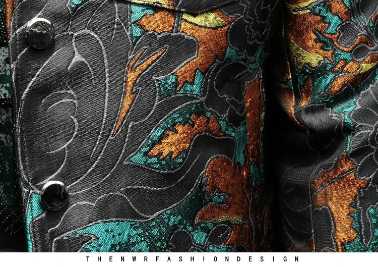 High Quality Jacquard Jacket Men Luxury Embroidery Bomber Jacket Fashion Casual Business Outwear Coats Men Clothing 2025 Spring exovai.com