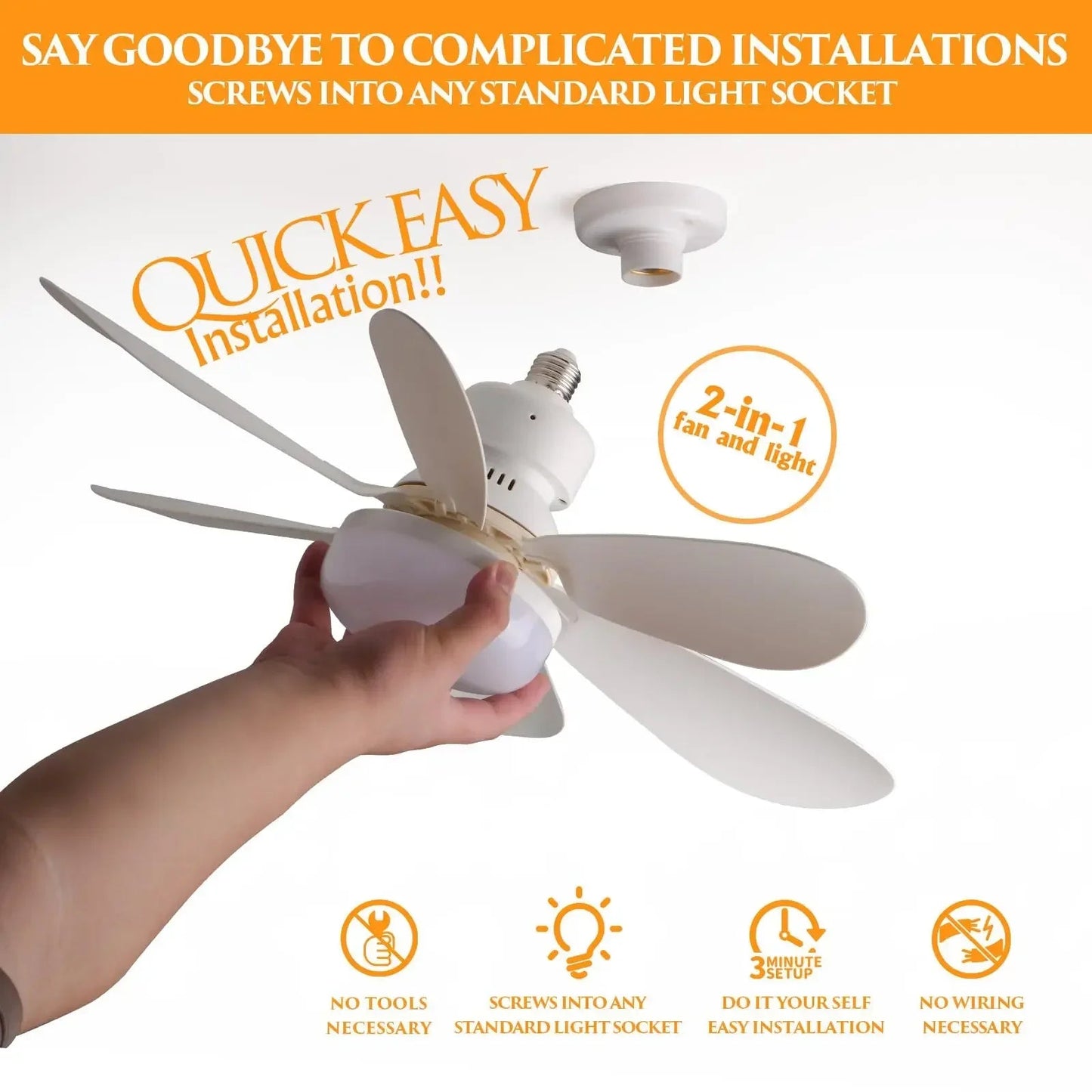 Ceiling Fan Light LED 30W 40W Simple Lights with E27 Remote Control for Home Living Room Study Household Decorative Fan Lighting exovai.com