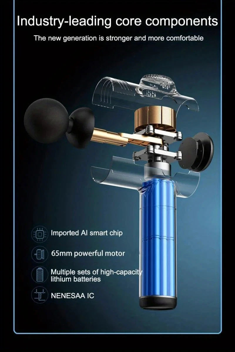 99 Level Massage Gun Fascia Deep Muscle Relax Body Neck Massager Electric Fitness Equipment Noise Reduction Male Female exovai.com