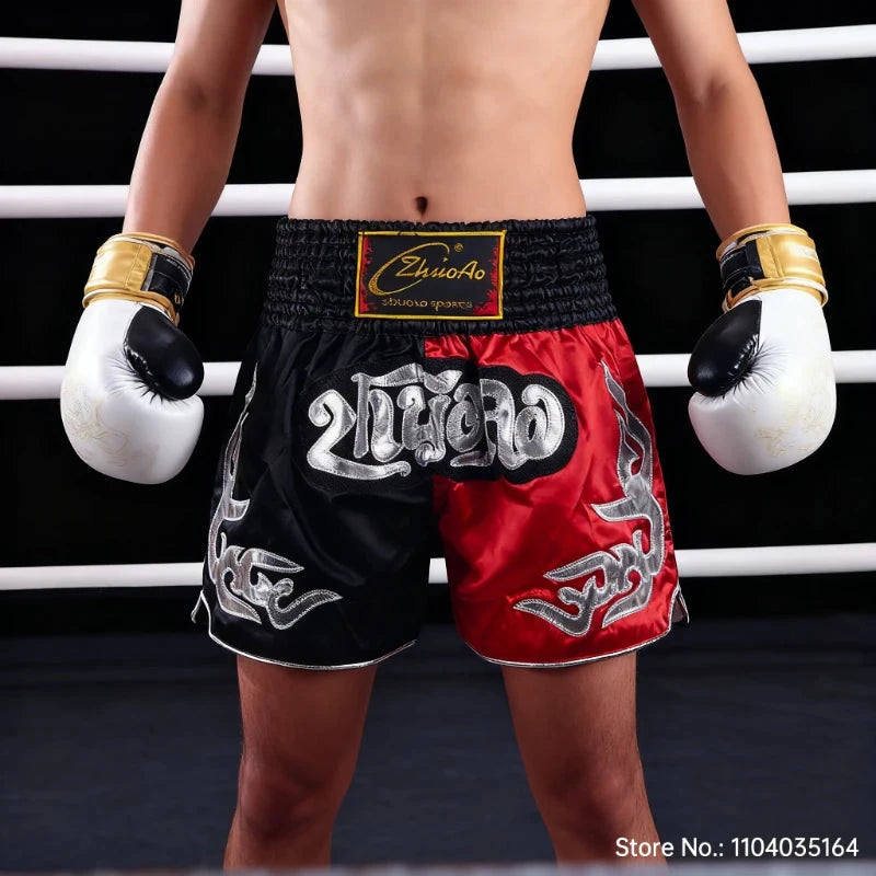Muay Thai Fight Shorts MMA Shorts Clothing Training Fighting Grappling Martial Arts Kickboxing Shorts Kickboxing Boxing Pants exovai.com