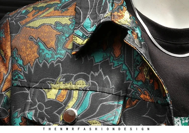 High Quality Jacquard Jacket Men Luxury Embroidery Bomber Jacket Fashion Casual Business Outwear Coats Men Clothing 2025 Spring exovai.com
