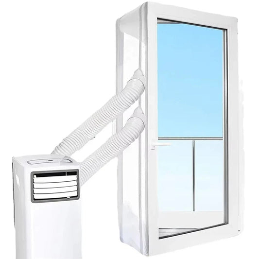 CEA Airlock Window Seal For Portable Air Conditioner,300 Cm Flexible Cloth Sealing Plate Window Seal With Zip/Adhesive exovai.com