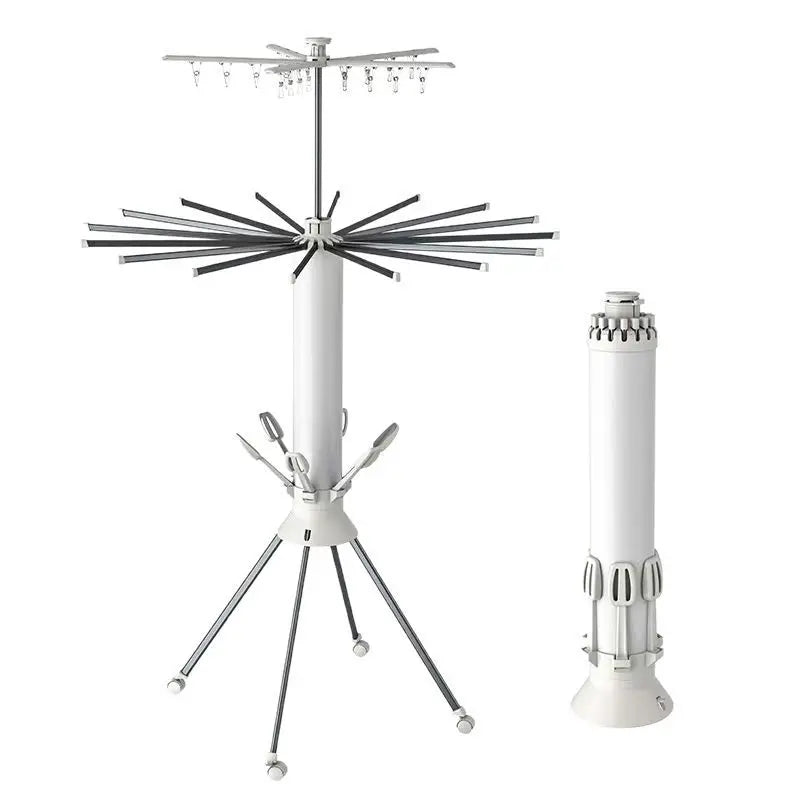 Octopus drying rack, balcony floor-to-ceiling octopus drying rack, household artifact 360 ° rotating, retractable and folding exovai.com
