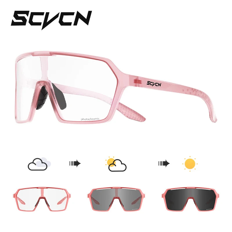 SCVCN New Photochromic Sunglasses MTB Cycling Glasses Outdoor Sports Running Drving Goggles UV400 Protection Bike Eyewear exovai.com