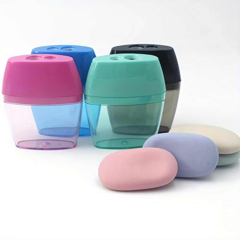 Pencil sharpener and eraser set, a stylish and useful stationery set for students. exovai.com