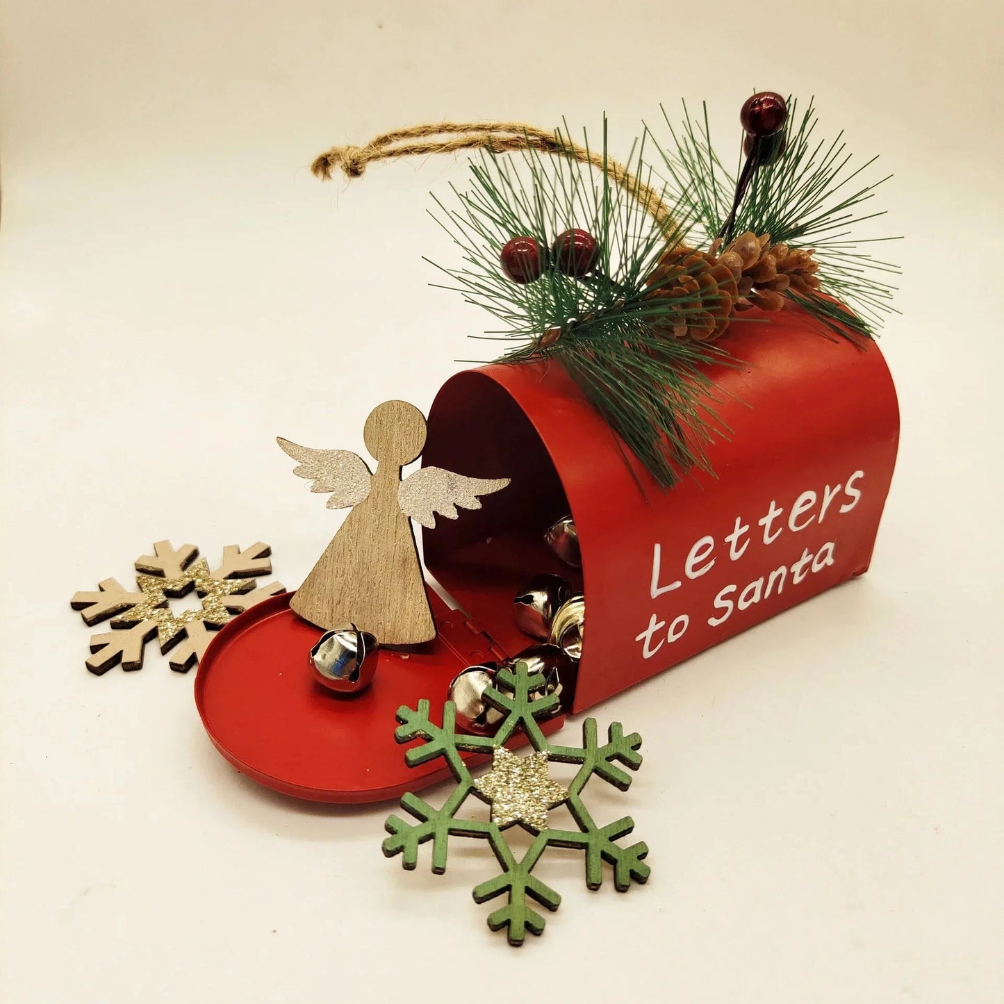 Christmas Creative Metal Mailbox Decoration Christmas Tree Decoration Letter To Santa Claus Christmas Mailbox Pendant Iron Gift exovai.com