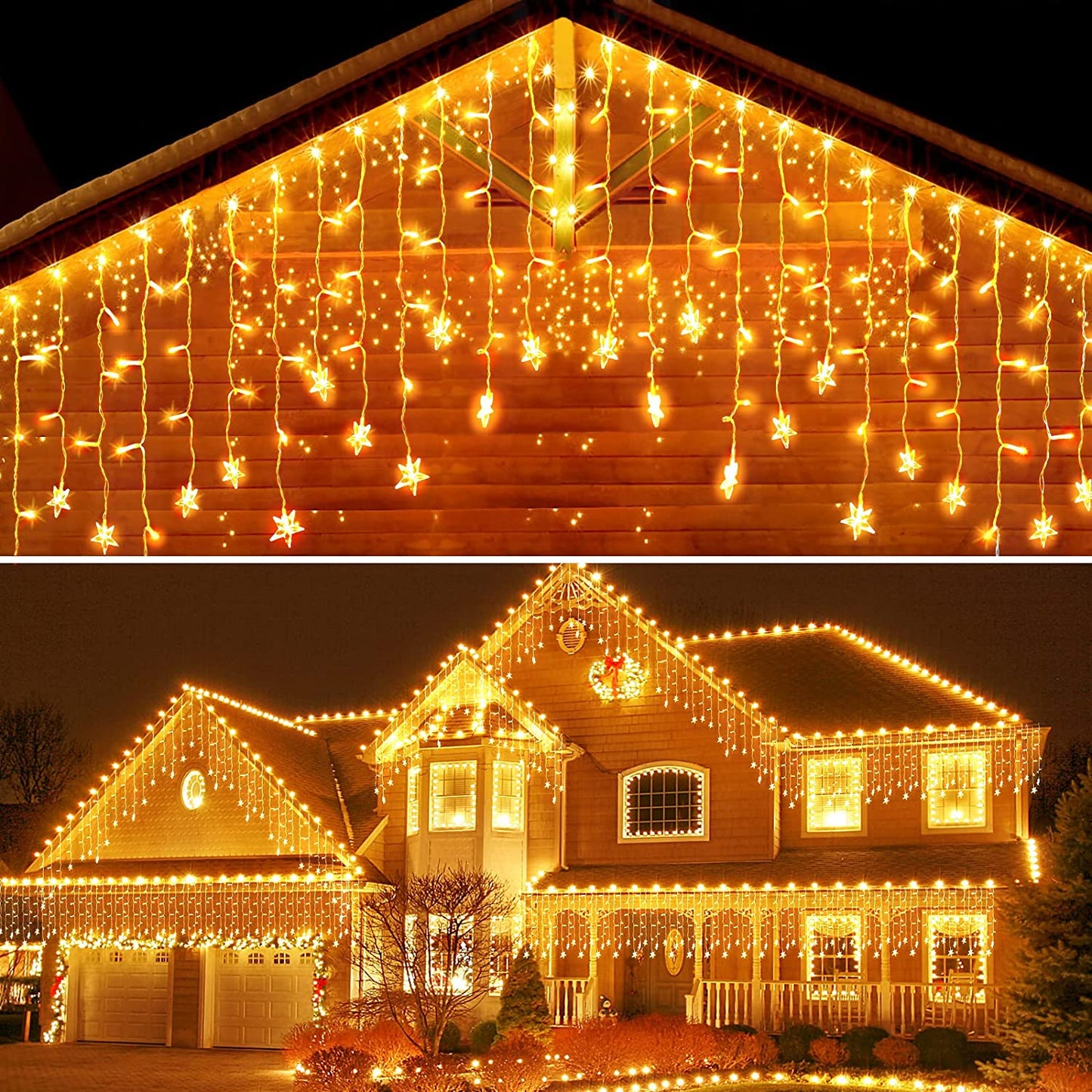 Christmas Decoration Lights Outdoor 20m 864 LED Street Garlands Icicle Lights Outdoor Waterproof Curtain Fairy String Light exovai.com