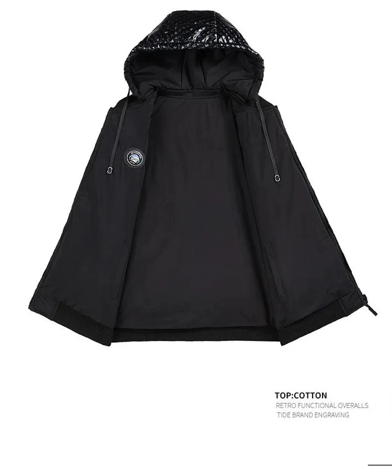 Thickened Warm Men Cotton Parkas Fashion Casual Style Roupas Masculinas Comfortable Wind-Resistant Clothing Quality Zipper Coat exovai.com