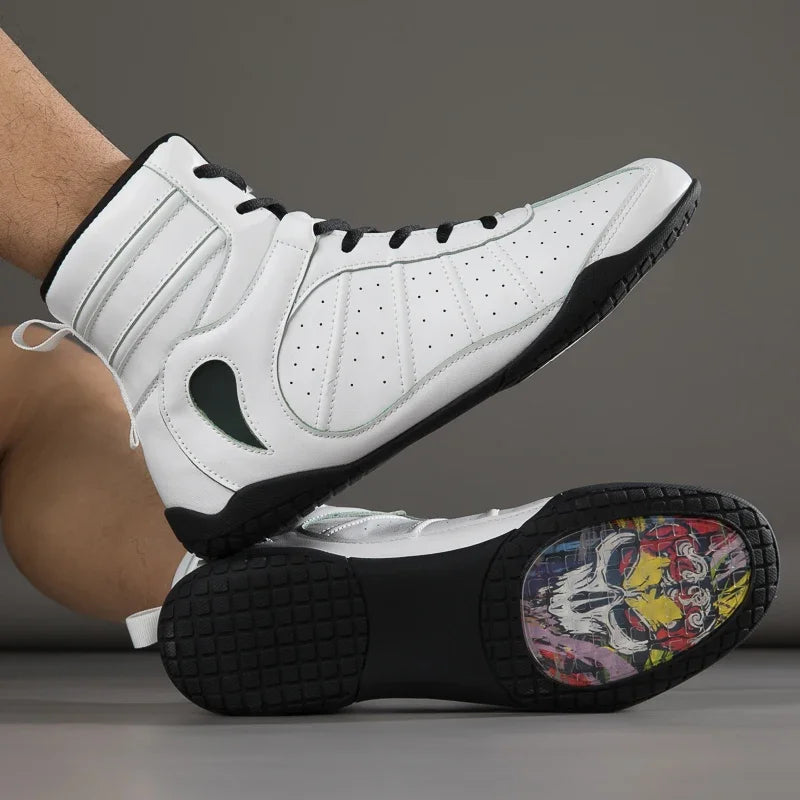 Wear Resistant Anti-slip Gym Folding Boxing Training Boots Professional New Breathable Men's and Women's Wrestling Shoes exovai.com