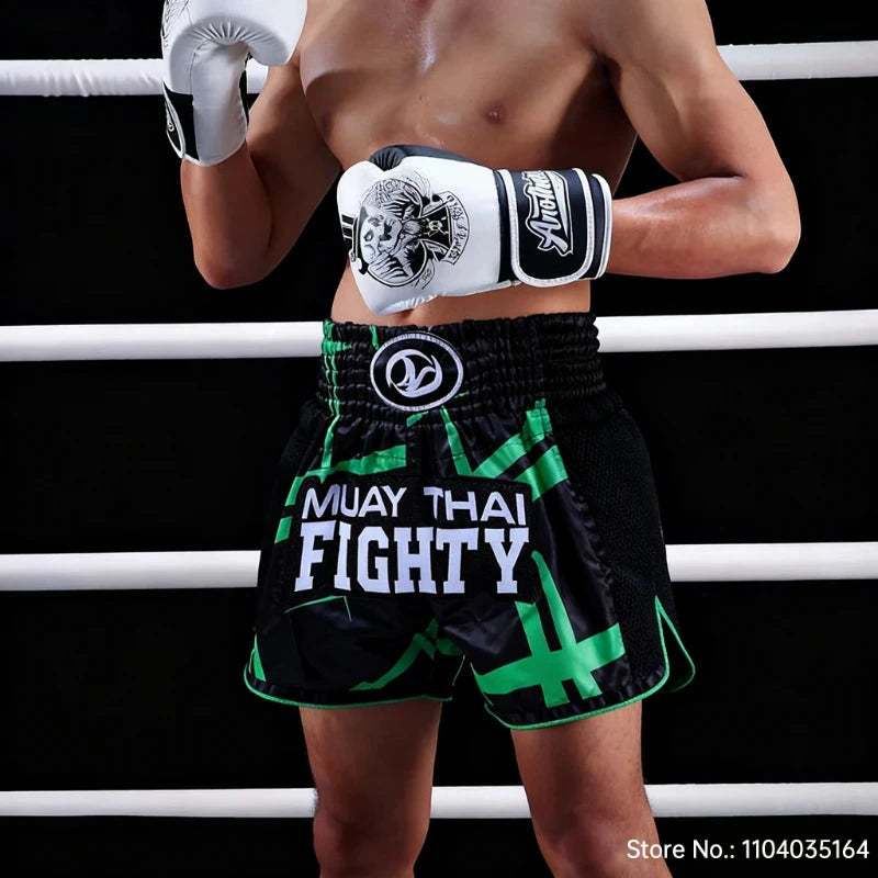 Muay Thai Fight Shorts MMA Shorts Clothing Training Fighting Grappling Martial Arts Kickboxing Shorts Kickboxing Boxing Pants exovai.com