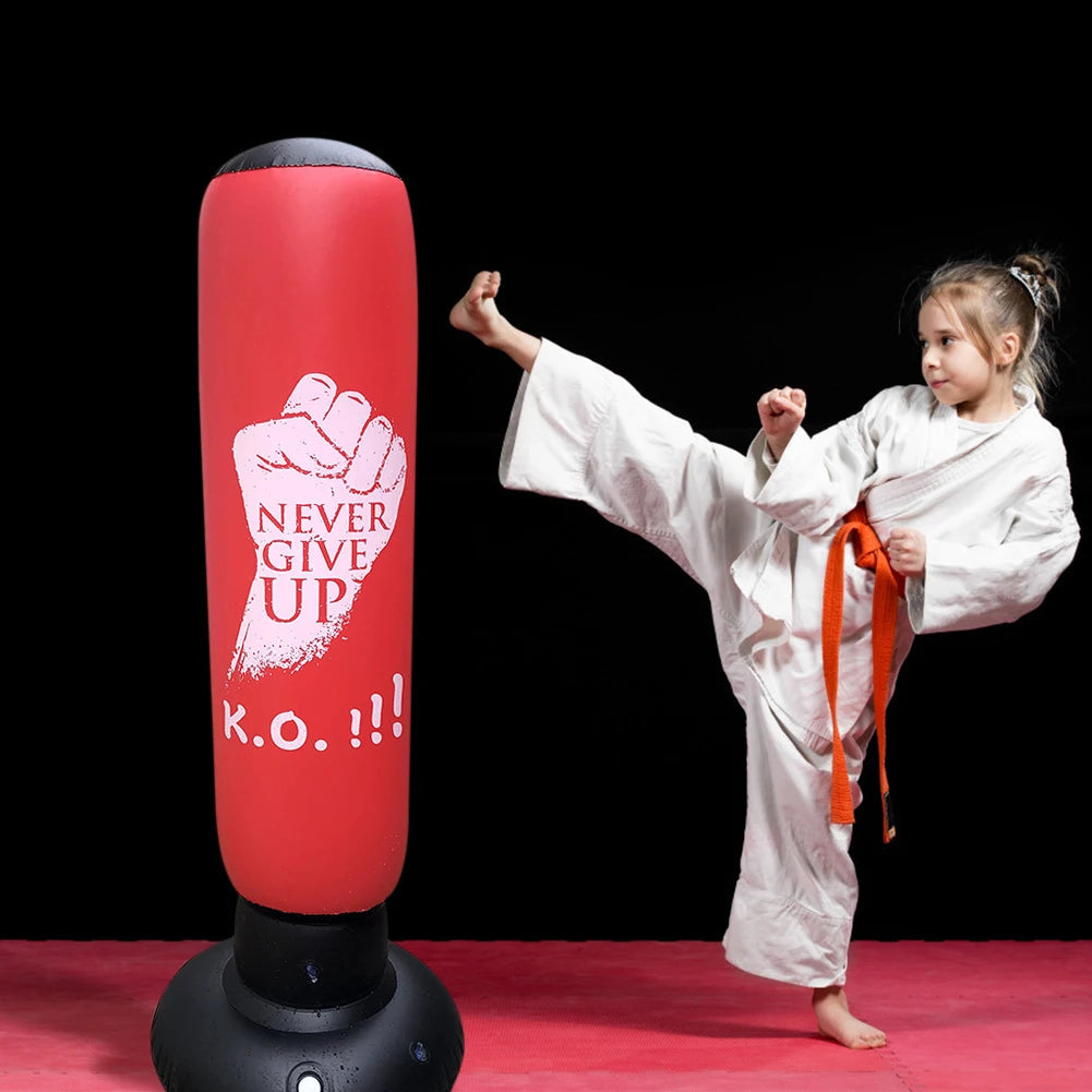Inflatable Punching Boxing Bag Fitness Training Boxing Sack PVC Sports Fight Column Toy Kids Boxing Fight Pressure Sandbag exovai.com