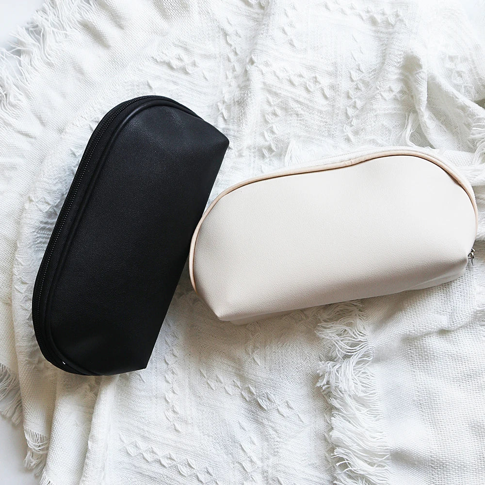 Custom Name Cow Leather Pencil Case Luxury Zipper Business Office Storage Bag Student Pen Bag Personalized Cosmetic Bags Gift exovai.com