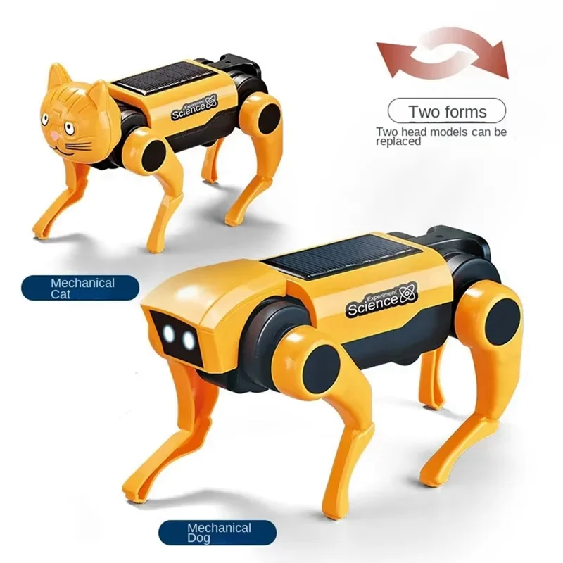 N84R Robot Solar Electric Mechanical Smart Dog Children's Educational Assembly  Smart Robot  Gift exovai.com