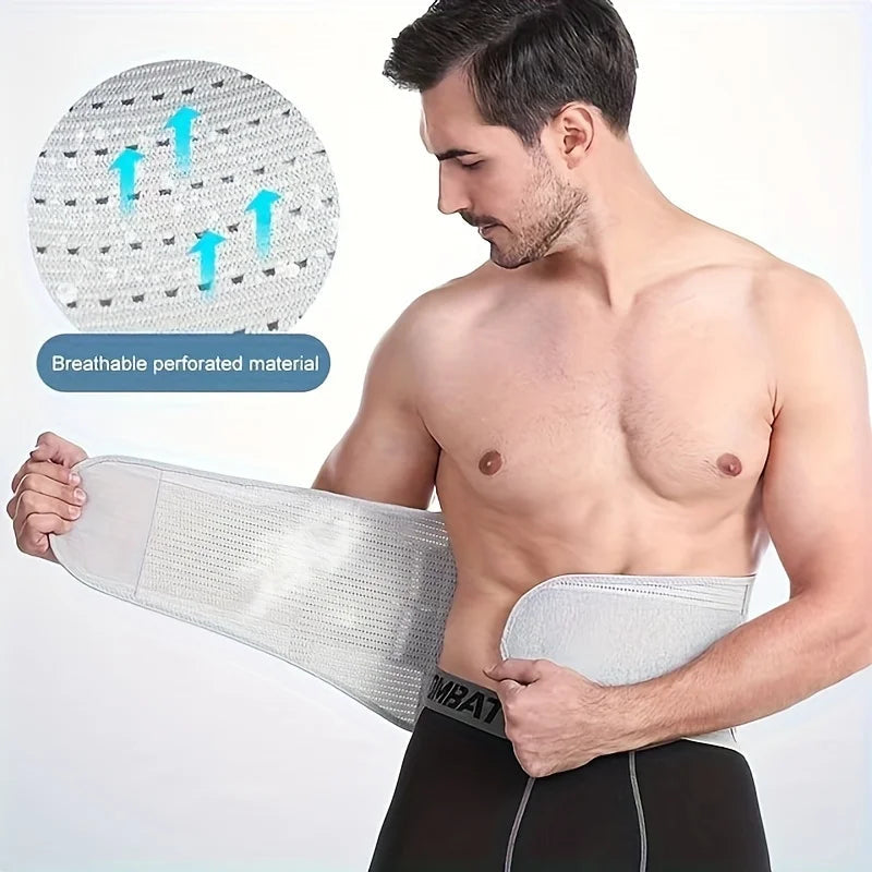 Breathable Lumbar Support Belt With 5 Reinforced Support Plates,Adjustable Back Brace Waist Trainer For HerniatedDisc Protection exovai.com