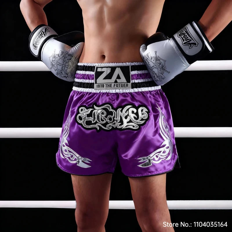 Muay Thai Fight Shorts MMA Shorts Clothing Training Fighting Grappling Martial Arts Kickboxing Shorts Kickboxing Boxing Pants exovai.com