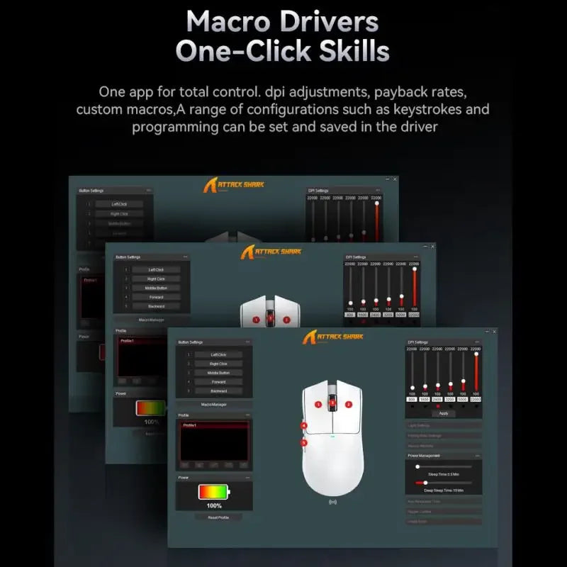 Attack Shark X11 Wireless Macro Gaming Mouse,Bluetooth Tri-Mode Connection, PixArt PAW3311, Touch Magnetic Charging Base exovai.com