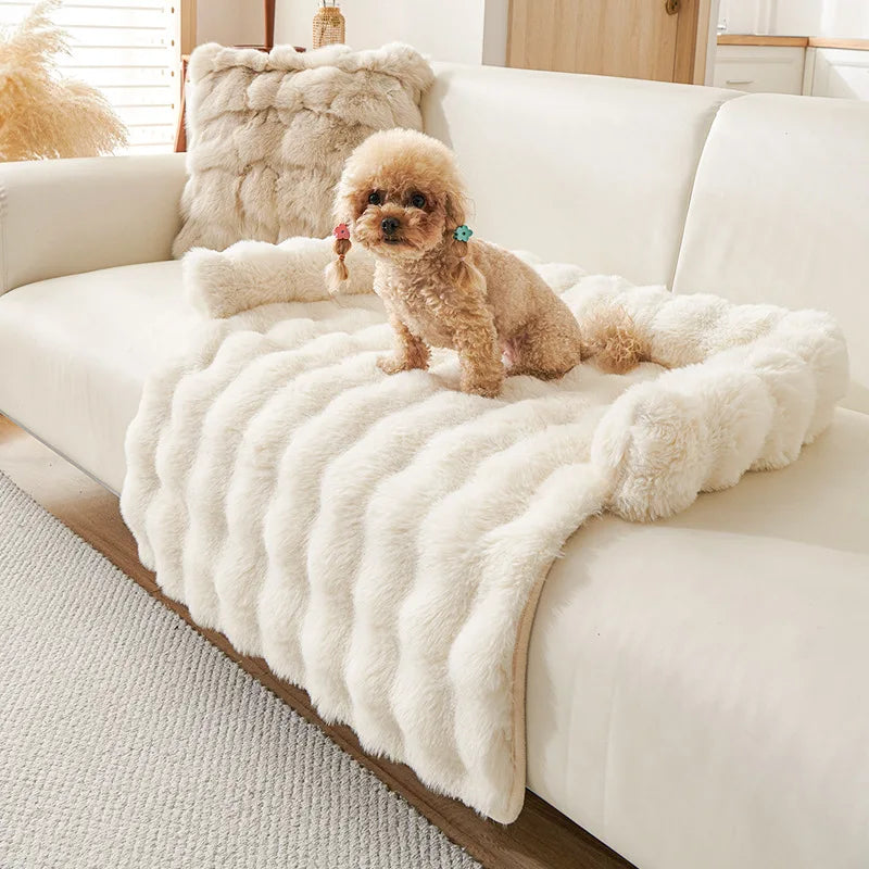 1PC Winter Warm Dog Bed Mats Super Soft  Plush Pet Blanket Pad Mat for Small Dogs Plush Neck Pillow Cat Nest Travel & Indoor exovai.com