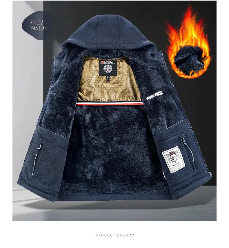 Winter New Fashion Trend Retro Sports Thick Warm Lamb Wool Jacket Men's Casual Loose Comfortable High-Quality Plus Size Jacket exovai.com