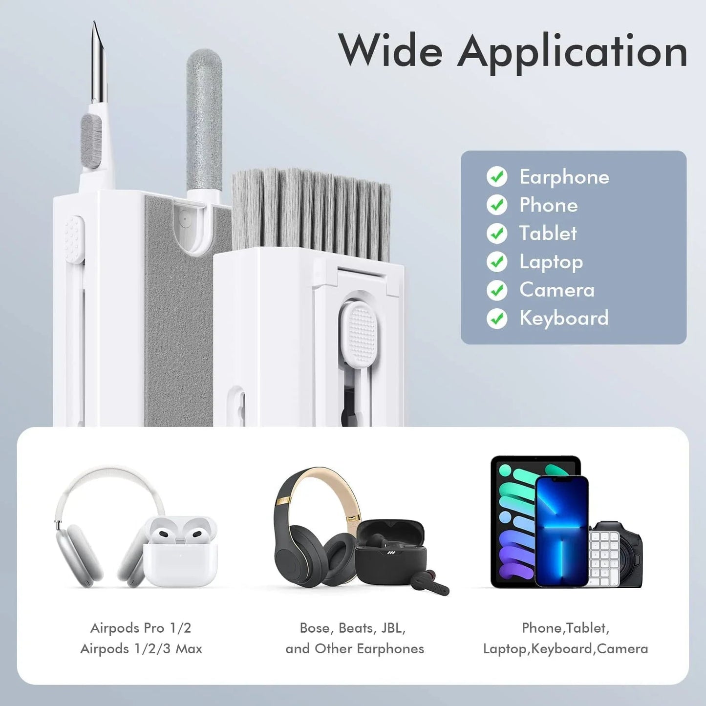 8 in 1 Cleaning Kit Computer Keyboard Cleaner Brush Earphones Cleaning Pen For  Headset IPad Phone Cleaning Tools Keycap Puller exovai.com