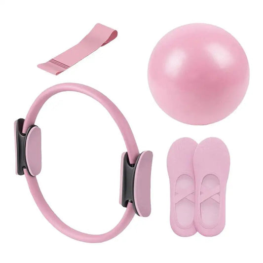 Pilates Ring And Ball Set Pilates Equipment Set Fitness Equipment With Resistance Band Portable Workout Tool For Home Gym Studio exovai.com