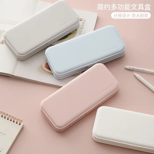 1Pcs Pencil Case Box PP Material Transparent PencilBox Pouch Stationery School Case Supplies Pencil Storage Pencil Bag exovai.com