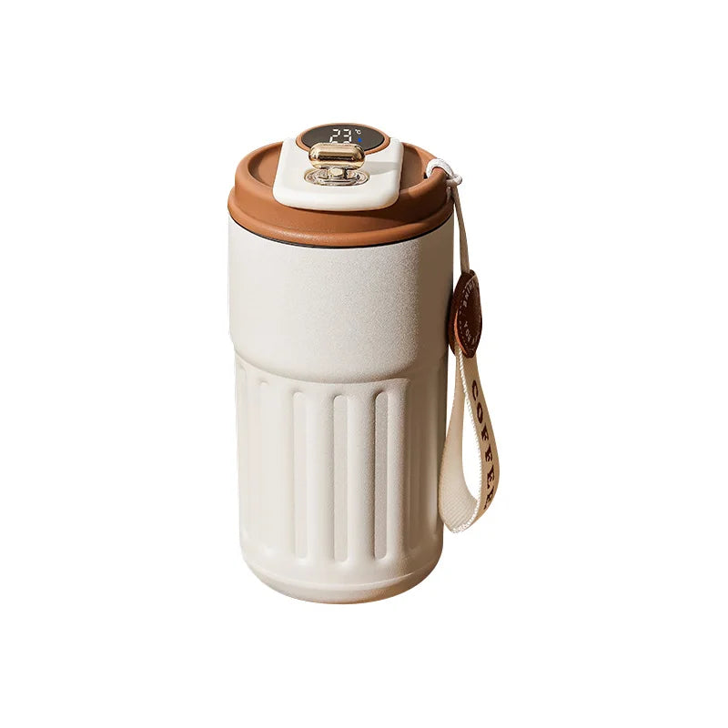 450ml Thermos Bottle Smart Display Temperature 316 Stainless Steel Vacuum Cup Office Coffee Cup Business Portable Thermal Mug exovai.com