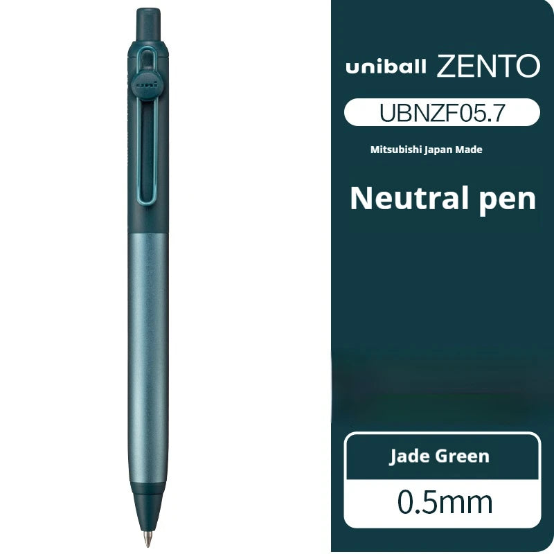 Japanese uni-ball ZENTO Gel Ink Pen Limited Flow Model Metal Push Ultra-Smooth Writing 0.38/0.5mm Signing for Students Business exovai.com