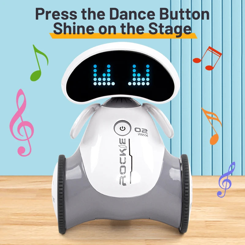 Robot Rc Emo Smart Intelligent Infrared Touch Sensor 2.4G Wireless Programming Robo Remote Control Robot Toys for Boys Girls exovai.com