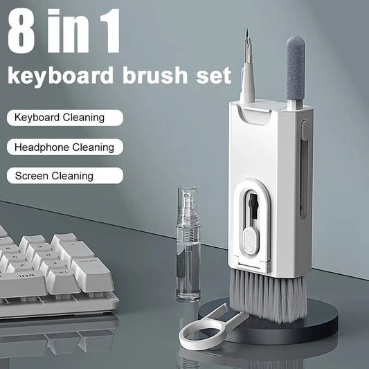 8 in 1 Cleaning Kit Computer Keyboard Cleaner Brush Earphones Cleaning Pen For  Headset IPad Phone Cleaning Tools Keycap Puller exovai.com