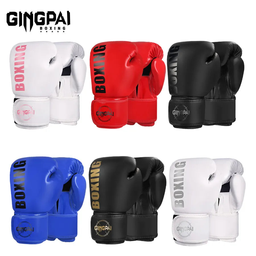 6/8/10/12oz Boxing Gloves Professional Adult Sanda Muay Thai Fighting Gloves Men and Women Training Sandbag Free Fight MMA exovai.com