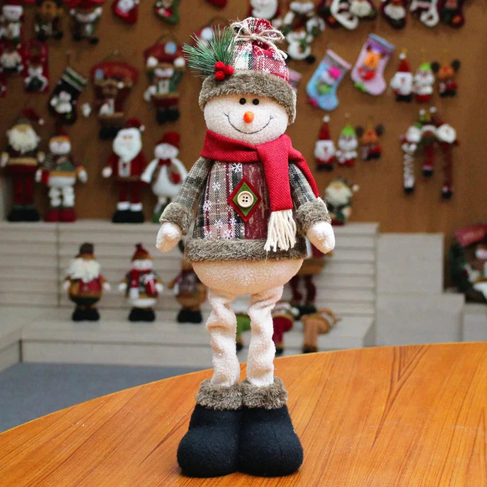 Christmas Decoration Doll Xmas Santa Elk Snowman 18" Soft Flannel Ornaments Home Festive Party Xmas Tree Exquisite Decor Gift exovai.com