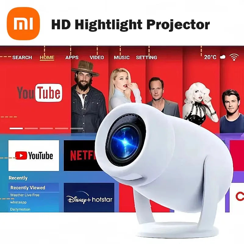 Xiaomi HD Mini Projector 4K Wifi6 Android 12 300 ANSI Dual Home BT5.0 1280*720P Portable Cinema Video Movie Player Home Theater exovai.com