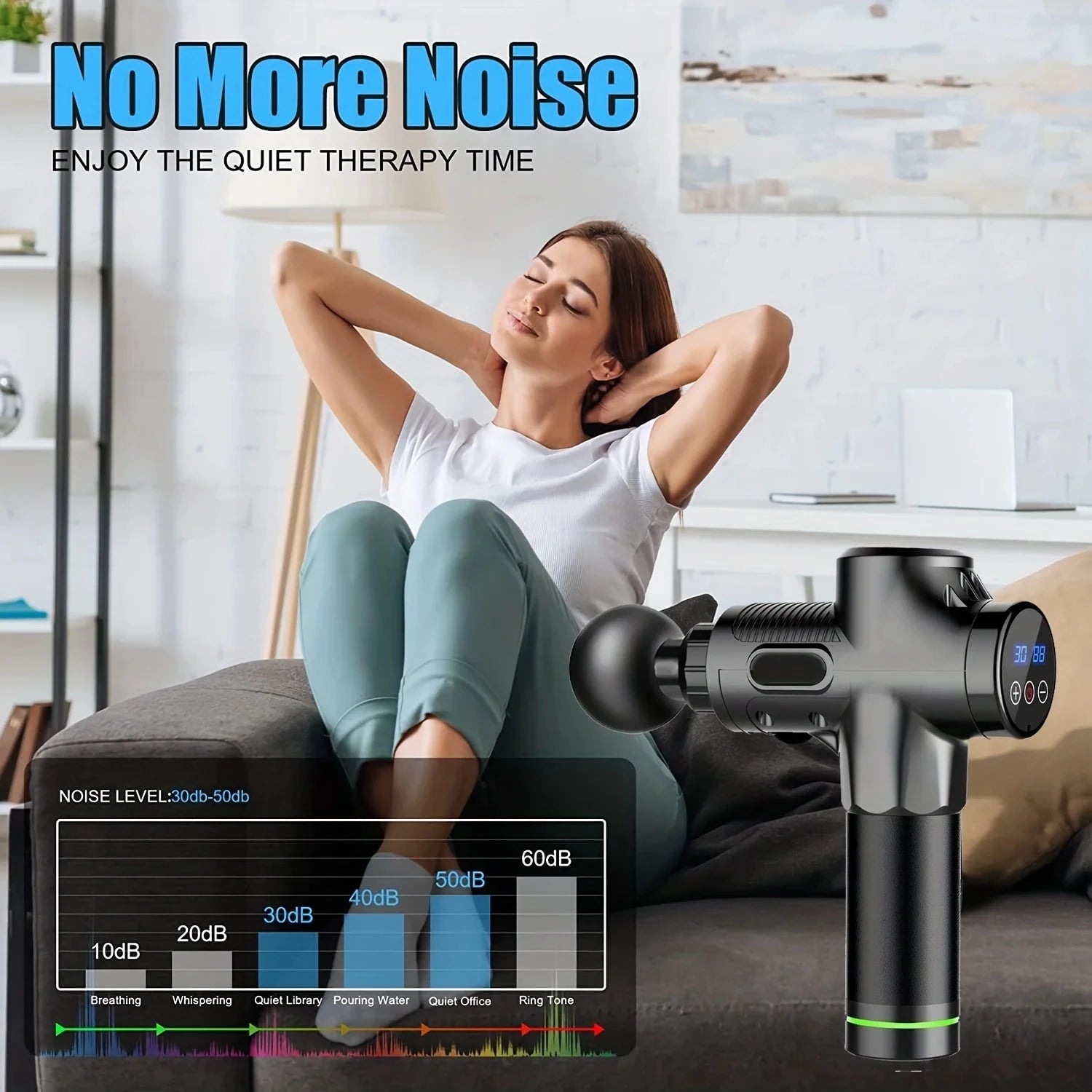 99 Level Massage Gun Fascia Deep Muscle Relax Body Neck Massager Electric Fitness Equipment Noise Reduction Male Female exovai.com