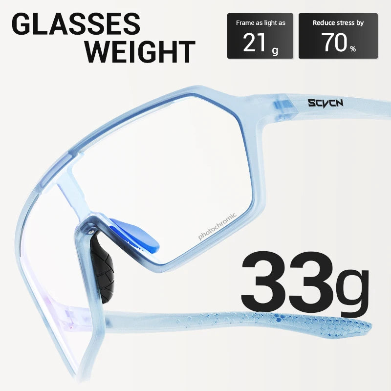 SCVCN New Photochromic Sunglasses MTB Cycling Glasses Outdoor Sports Running Drving Goggles UV400 Protection Bike Eyewear exovai.com
