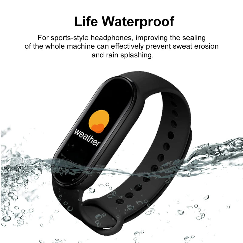 M6 Smart Watch Men Women Fitness Smart Bracelet Sports Band Heart Rate Blood Pressure Monitor Waterproof Multi-function Watches exovai.com