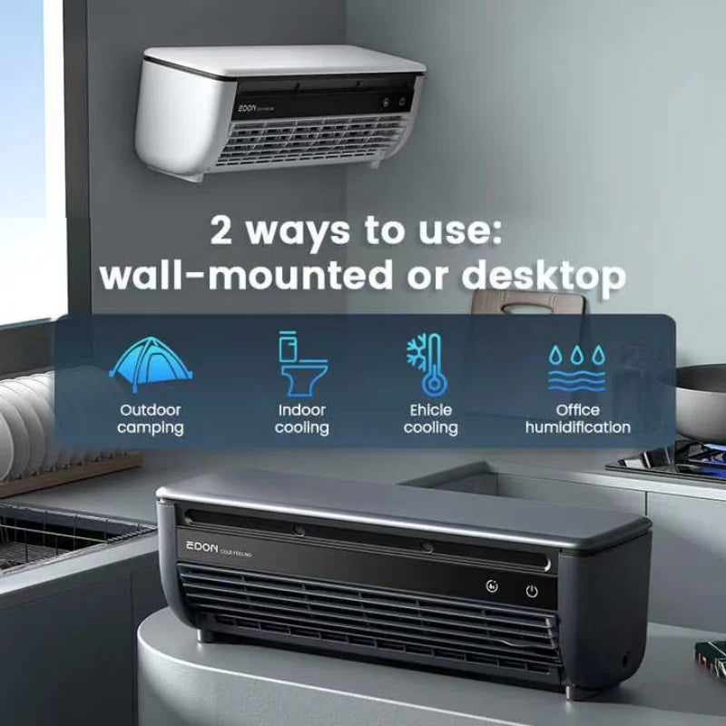Kitchen air conditioner 2025new model cooling wall fan large wind force charging fan home use table standing remote control exovai.com