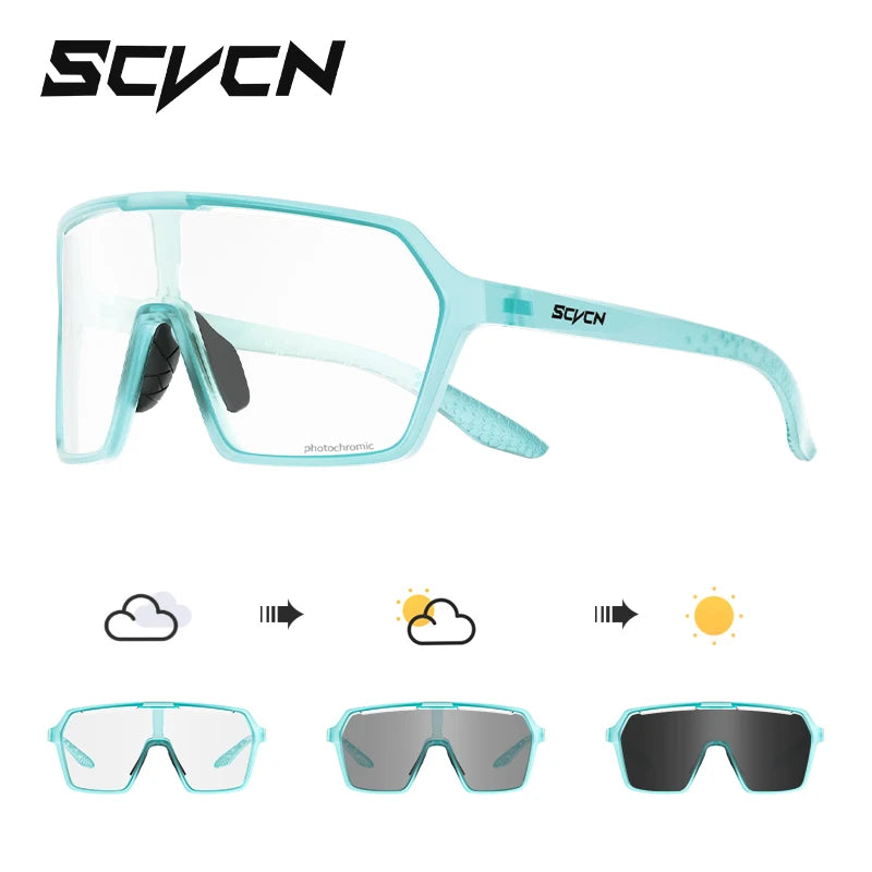 SCVCN New Photochromic Sunglasses MTB Cycling Glasses Outdoor Sports Running Drving Goggles UV400 Protection Bike Eyewear exovai.com
