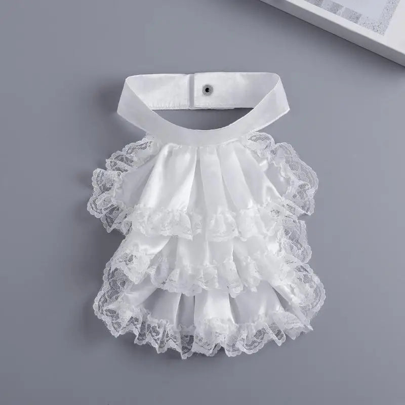 Y3NE Lace Jabot Collar Victorian Theme Party Neckwear Cosplay Accessory Collar for Halloween Teaparty Dressingup Neckpiece exovai.com