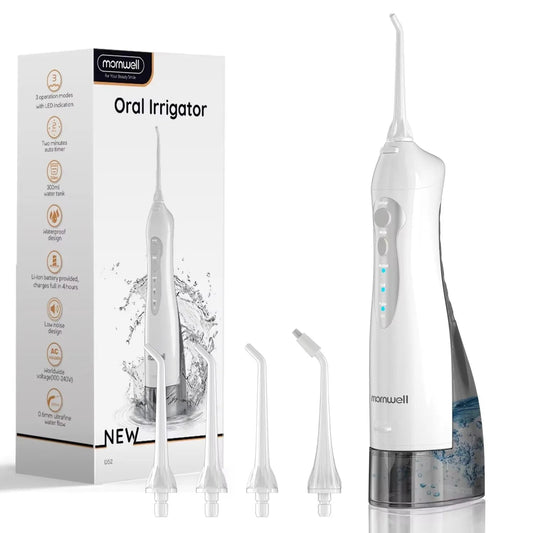 Water Dental Flosser Teeth Picks 4 Jets 3 Modes Portable Cordless D52 Water Flosser for Teeth Cleaner IPX7 Waterproof Oral Picks exovai.com